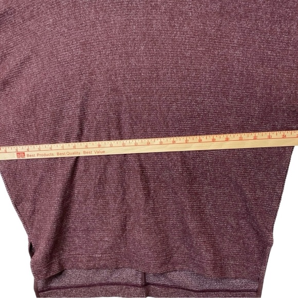 Banana Republic Factory Loungewear Set Small Wine Ribbed Mock Neck Bootcut - Picture 12 of 16